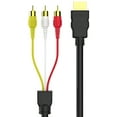 thumbnail image 2 of HDMI to RCA Cable, 1080P HDMI Male to 3 rca Video Audio AV Connector Adapter Cable Cord One-Way Transmission from HDMI to RCA for TV 1080P, 2 of 4