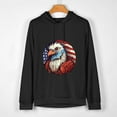 thumbnail image 2 of JEUXUS Local Egg Dealer Funny American Flag Chicken Lover Farmer T-Shirt Long-sleeved Hoodie, 2 of 4
