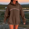 thumbnail image 2 of WILLBEST Sudadera para Mujer, Estilo Casual de Invierno, con Estampado Navideño Del Alfabeto, Cordón Ajustable, Bolsillo y Manga Larga X-Grande, 2 of 4