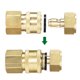 thumbnail image 4 of Jardín Manguera Latón Rápida Conexión Conjunto Accesorios M22 y M18x1,5 Hembra Rosca Agua Manguera Conectores Presión Arandela Adaptador Rápida Desconexión Kit, 4 of 6