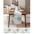 thumbnail image 3 of Coastal Ocean Table Runner 72 Inches, Sage Green Grey Coral Starfish Shell Bed Runner Dresser Scarves Tabletop for Indoor Outdoor Parties/Ceremony/Banquet, 13" x 72", 3 of 8
