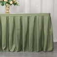 thumbnail image 2 of Efavormart 21ft Eucalyptus Sage Green Pleated Polyester Table Skirt, Banquet Folding Table Skirt, 2 of 11