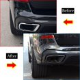 thumbnail image 3 of TINKI Stainless Steel Exterior Accessories Exhaust Muffler Tail Pipe Trim Cover 2pcs For BMW X5 G05 X7 G07 2019-2021 M Sport Version, 3 of 18