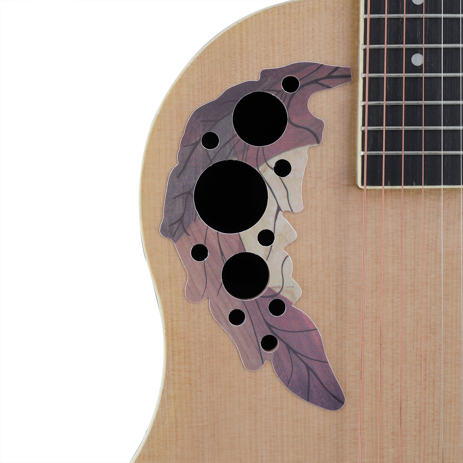 41 inch Spruce Top, Grape Sound Hole, Round Back Design - with Gig Bag & Wrench - Fashionable Acoustic Guitar for Beginners & Performers