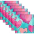 thumbnail image 6 of GZHJMY Valentine's Day Heart Cloth Napkins 4 Pack - 20x20In Soft Washable Dinner Napkin Home Decor Napkin for Dinners Weddings Cocktail Kitchen Decorative Washcloths, 6 of 7