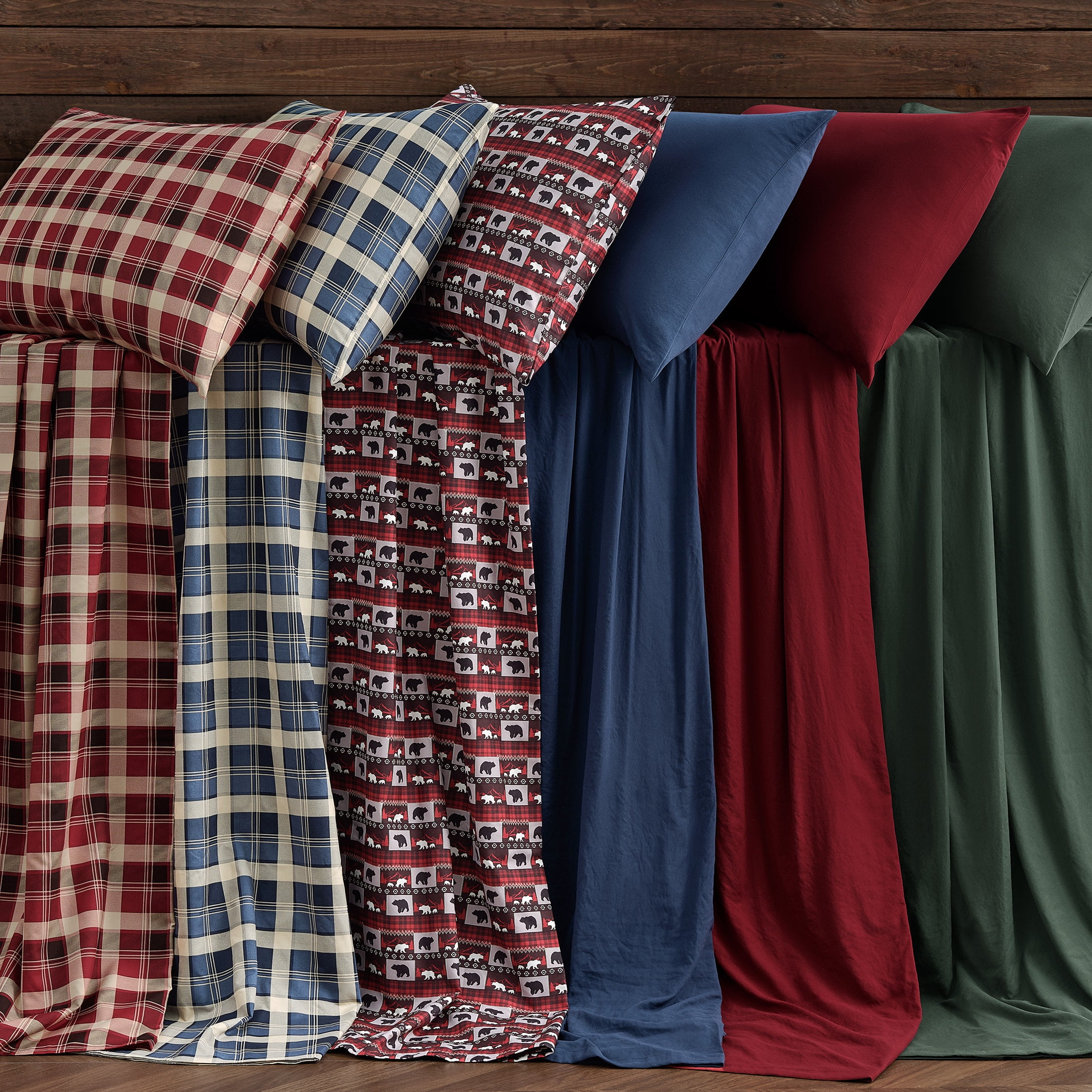 Pawz Pine Green Full Sheet Set, Soft Microfiber Bed Sheets with 2 Pillowcases, for Adults and Teens