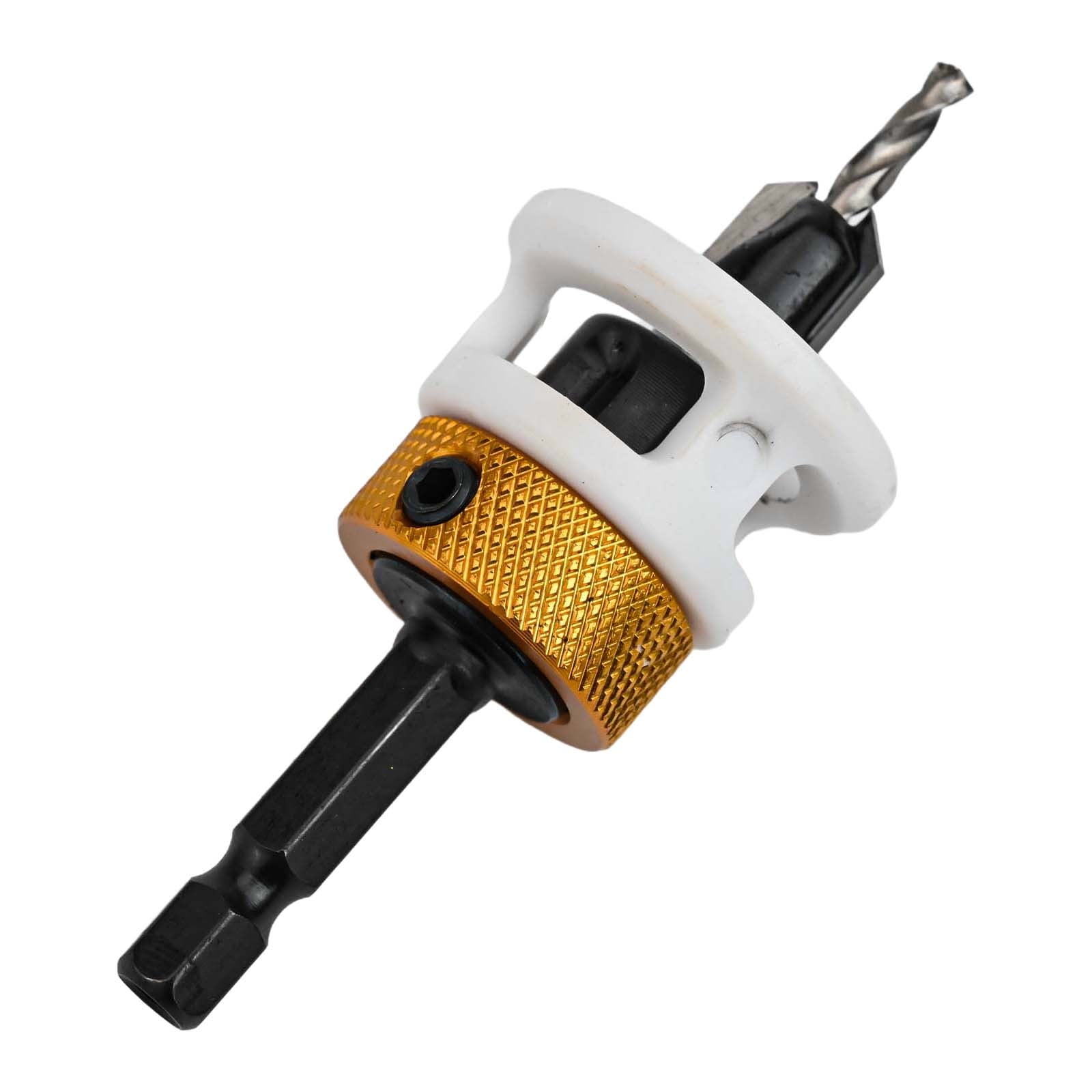 3 Pcs Countersink Drill Bit Set Replaceable With Adjustable Depth Stop Plastic