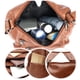 thumbnail image 4 of Bolso de Hombro para Mujer de Piel Sintética Suave y Lavada - Multicremallera, Espacioso, de Gran Capacidad, para Uso Diario, Viajes, Trabajo y Compras (Negro, Marrón, Rojo), 4 of 6
