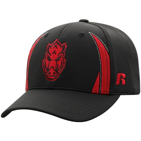Arkansas Razorbacks Mascot Headcover - Men's Russell Black Arkansas Razorbacks React Adjustable Hat - OSFA