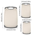 thumbnail image 2 of SomWiBe Wheat Straw Cutting Board Set, Double-Sided Kitchen Chopping Boards with Juice Groove, Beige, 3 Pack, 2 of 4