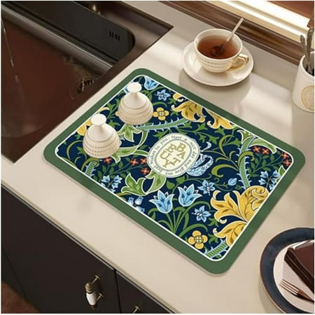 

Toknforaerd Fantasy Style Draining Mat Toknforaerd Sink Draining Mat Absorbent Dish Drying Mat Drying Pads for Kitchen Counter Quick Dry Washable Plates Drying Pad (F 15.75*19.69 in)