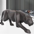 thumbnail image 2 of Leopardo, Figurita De Animal, Estilo Geométrico, Artesanía De Resina, Animal, Hogar, Sala De Estar, Decoraciones, Adornos De Escultura De Leopardo Eigraketly HA044459-04, 2 of 6