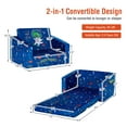 thumbnail image 2 of Gymax Kids 2 in 1 Convertible Sofa Children Flip-out Chair Lounger Couch Sleeper, 2 of 10