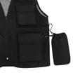 thumbnail image 6 of Men's Fishing Vest Multi Pockets Outerwear Quick Dry Breathable Lightweight Vest Black XL, 6 of 8