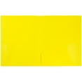 thumbnail image 2 of JAM Paper Plastic 2 Pocket POP Folders, School Folders, Yellow, Bulk 48/Pack, 2 of 5