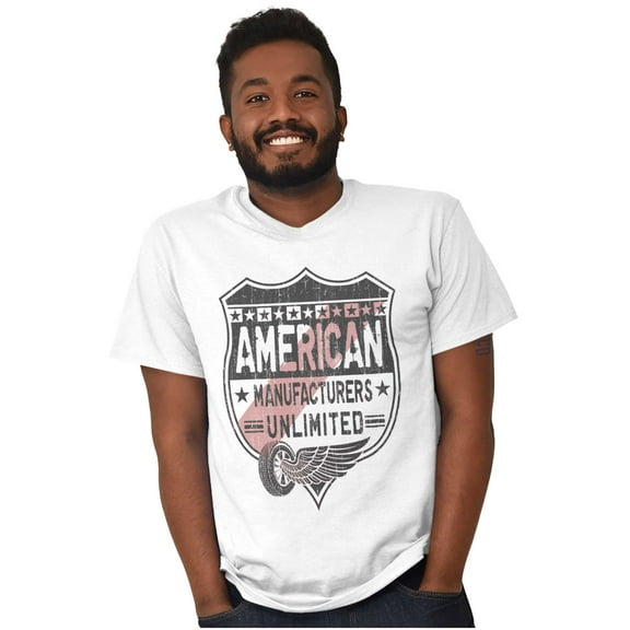 American Pride USA Blue Collar Proud Men's Graphic T Shirt Tees Brisco Brands X