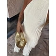 thumbnail image 5 of Women'S 2 Piece Outfits Sleeveless Halter Top and Wide Leg Pants Set Khaki M, 5 of 10