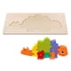 thumbnail image 2 of Rompecabezas de madera para niños, rompecabezas de dinosaurios, preescolar, aprendizaje de la motricidad fina, 3D Estegosaurio, 2 of 9