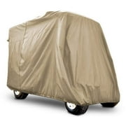 Waterproof 2 Passengers Car Detector Golf Cart Storage Cover UV Resistant For Two Passenger Car Club Car Taupe