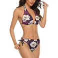 thumbnail image 2 of NICKSUN Women's Bikini Sets, Cute Print Two Piece Bathing Suits Sexy Halter Padded Bikini Swimsuits, 2 of 6