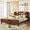 Walnut, variant on Noble House Ruby Full Bed, Pine Wood Frame with Bookcase Headboard, Guardrails & LED Motion Sensor Light, Walnut