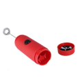 thumbnail image 3 of Handheld Egg Beater Handheld Stainless Steel Electric Milk Coffee Frother Red, 3 of 4