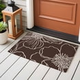 thumbnail image 4 of Rectangle Area Rugs 2 x 3 Ft, Brown Flowers Non-Slip Residential Carpet, Spring Floral Botanical Modern Art Indoor Crawling Mats Runner Rugs for Living Room/Dining Room/Bedroom, 4 of 8