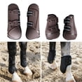thumbnail image 3 of 4 Pieces Front Hind Legs Jumping Tendon Horses , Leg , Durable Dressage Horse Riding Equestrian Equipment - Brown L, 3 of 10