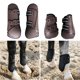 thumbnail image 3 of Botas de tendón de caballo, conjunto de patas traseras delanteras, entrenamiento de equitación, salto, absorción de golpes, protectores de aj Marrón XL Baoblaze Botas de tendón de caballo, 3 of 8