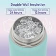 thumbnail image 4 of Daluvenix Stainless Steel Water Bottle with Straw Lid, 24oz Vacuum Insulated Water Bottles for Sports, Travel, Pink, 4 of 7