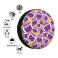 thumbnail image 5 of Spare Tire Cover, cute purple American football Wheel Cover Tire Covers for Trailers Car Truck Camper Universal Tire Covering Fits Diameter 17 inch, 5 of 7