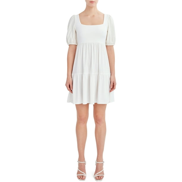 BCBG Paris Women's Knit Eyelet Sleeve Dress