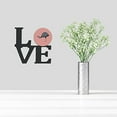 thumbnail image 2 of Carolines Treasures BB7923WALV 11.5 x 11.75 in. Rhea Pink Check Metal Artwork Love Wall Decor, 2 of 2