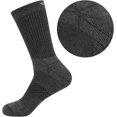 thumbnail image 3 of Men's 3 Pairs/Pack Performance Moisture Wicking Cushioned Crew Athletic Walking Hiking Socks, 3 of 7