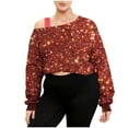 thumbnail image 1 of KIHOUT Subtle Star-Print Off-Shoulder Hoodie - Low-Key Sparkle for Family Gatherings & Weekend Coffee Runs; Soft Fabric Fits Daily Comfort (S-XXL), 1 of 7
