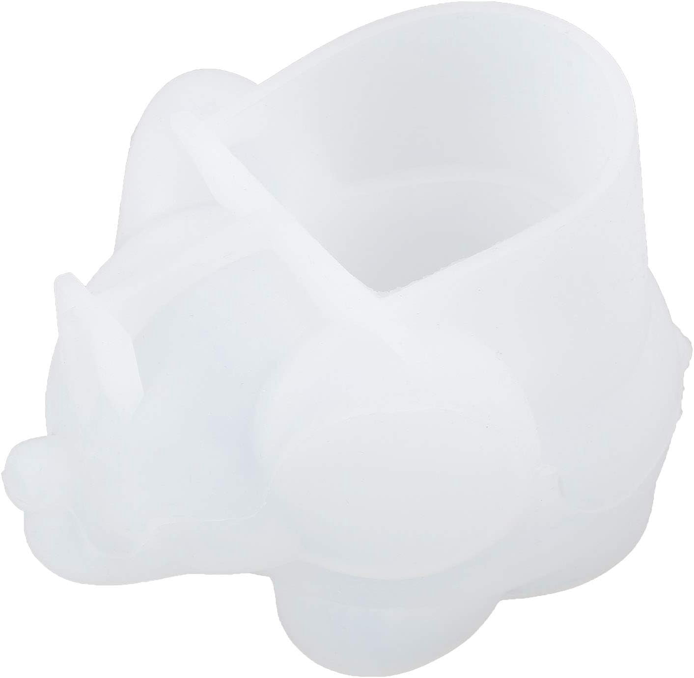 IULAVP Epoxy Mold, Elephant Shape Resin Mold Makeup Sponge Candle Holder Silicone Casting Mould DIY 3D Storage Decoration Ornament
