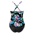 thumbnail image 4 of HUAXUN Women's Tankini Swimsuits Cute Swimsuit Tummy Control Swimsuits for Women Full Coverage Adjustable Straps 2 Piece Swimsuits Floral Print Cami Tops, 4 of 4