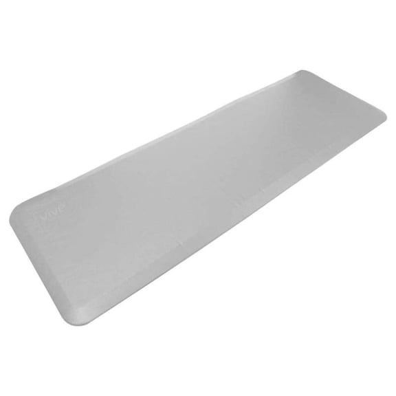 Vive Fall Mat  72" x 24" Bedside Safety Mat for Seniors & Elderly  Anti-Slip, Impact Protection, Prevents Bed Falls, Non-Fatigue Surface, Gray