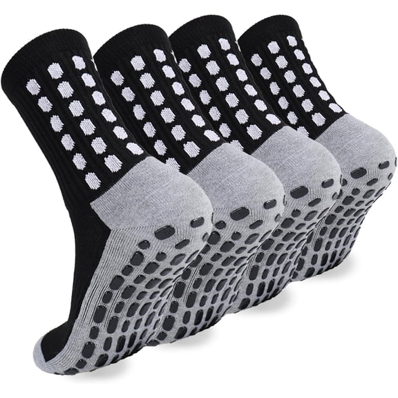 2/4/6 Pairs Men's Soccer Socks Grip Pads Non Slip Football Baseball Soccer Socks for Men Women