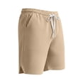 thumbnail image 6 of Besolor Mens Shorts Summer Casual Breathable Drawstring Elastic Waist Casual Workout Shorts with Pockets(Medium,Khaki), 6 of 6