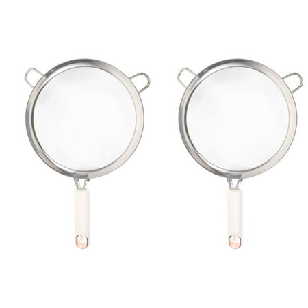 

BESTONZON 2pcs Household Straining Basket Strainer Spoon Mesh Colander Spoon Dumpling Straining Basket