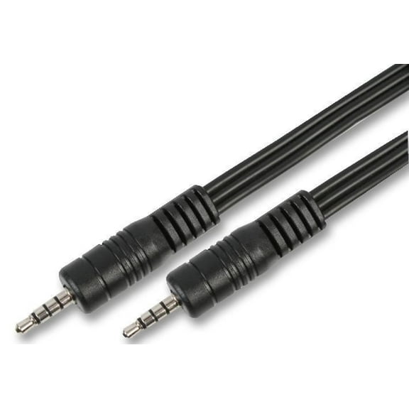 PRO SIGNAL - 3.5mm 4 Pole Jack Plug to Plug Lead, 1.8m Black