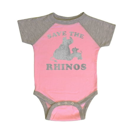 

Inktastic Save the Rhinos with Cute Rhinos Gift Baby Boy or Baby Girl Bodysuit