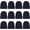 Black, variant on 12 Packs Beanies Winter Hats Warm Variety Pack, Colors Cuffed Knit Caps for Boys Girls Wholesale