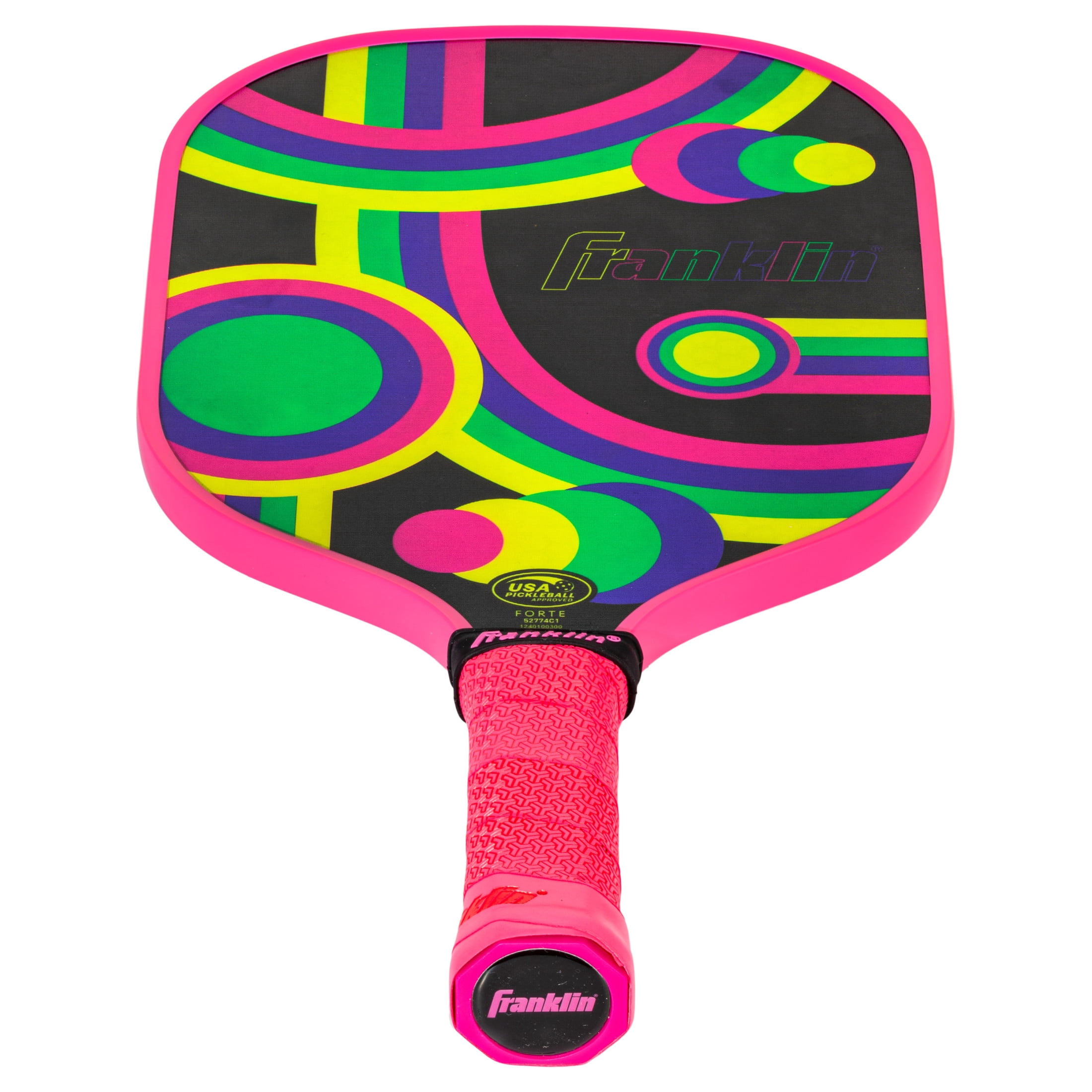 Franklin Sports Kids Pickleball Paddle - Forte Youth Pickleball Paddle for Kids - Junior Pickleball Paddle Series - USA Pickleball (USAPA) Approved - 10mm Polypropylene Core Pickleball Paddles - Pink