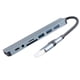 thumbnail image 2 of Hub tipo C 8 en 1, estación de acoplamiento USB 3,0 Plug and Play de aleación de aluminio estable de alta velocidad para teléfono, portátil, tableta y PC, 2 of 5