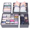 thumbnail image 1 of Simple Houseware Closet Underwear Organizer Drawer Divider 4 Set + 6 Set Drawer Divider Baskets Bins, 1 of 6