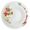 thumbnail image 4 of Gibson Ultra Blooming Rose 12-Piece Tempered Opal Glass Dinnerware Set, White, 4 of 5