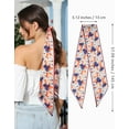 thumbnail image 3 of Long Silk Feel Scarf Women Hair Scarf Satin Neck Scarf Tie Bandana Headband Scarf Edge Wrap Head Scarf Purse Handbags, 3 of 8