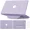 Purple, variant on for MacBook Air 15 inch Case M4 2025 2024 2023 M3 M2 A3241 A3114 A2941, Fabric Textured Hard Shell Cover with Foldable Kickstand & Keyboard Cover & Logo Cutout
